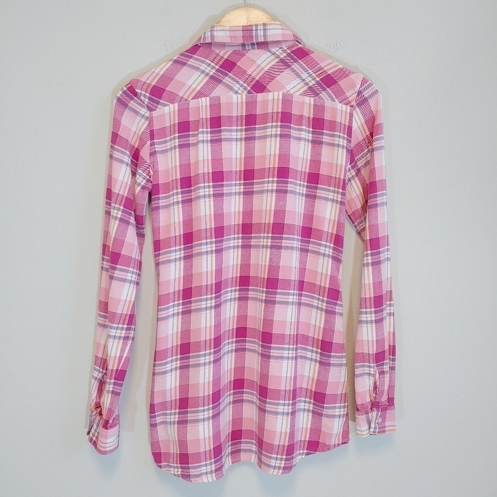 Authentic Clothing Pink and Purple Flannel Winter Long Sleeves Shirt Sz S - Picture 5 of 8